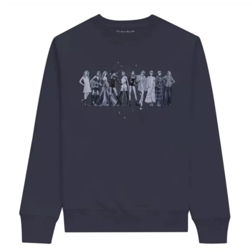 NEW Taylor Swift Midnights Eras Dark Navy Crewneck, Size XL